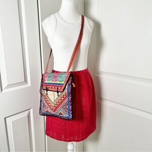 Vintage Bohemian Eclectic Embroidered Crossbody Bag